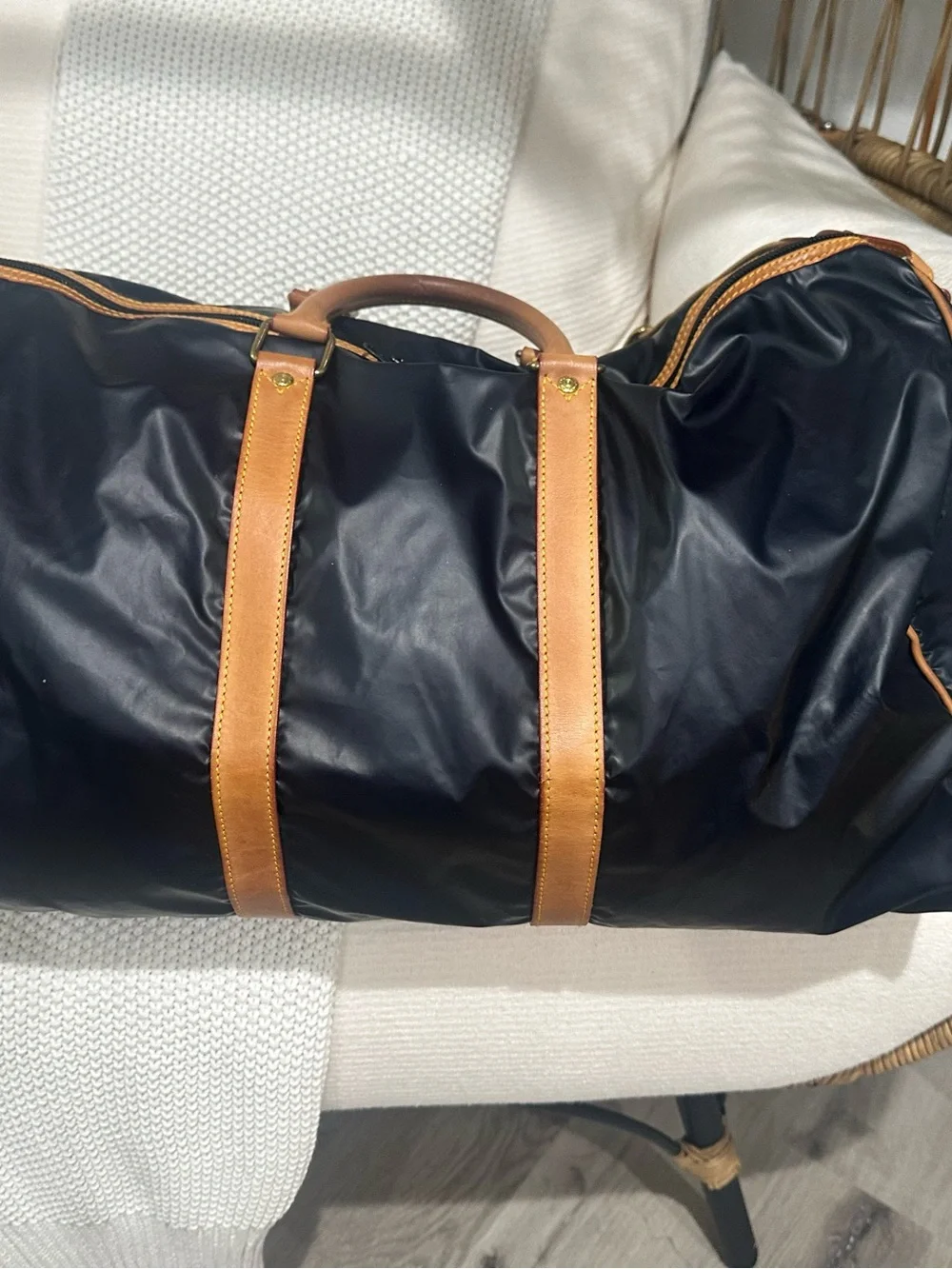 ⚓️ Vintage Hunting World Navy Nylon Duffle Bag - 20